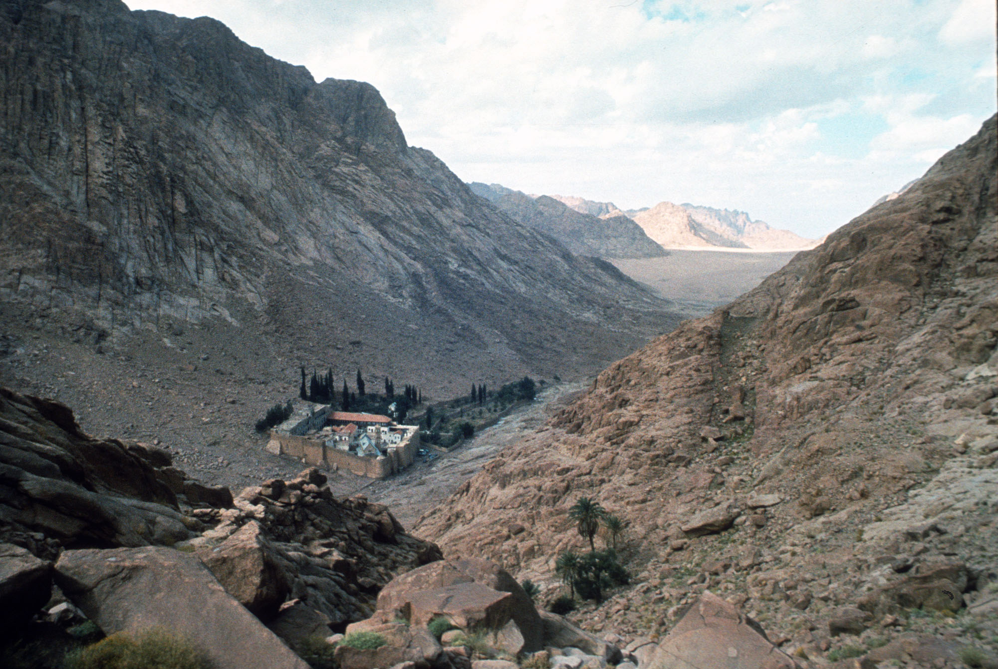 viewof  Saint Catherine's monastery from a distance